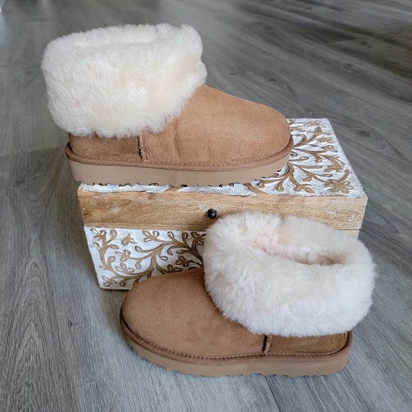 Ugg Classic Mini Fluff Suede Boot 
